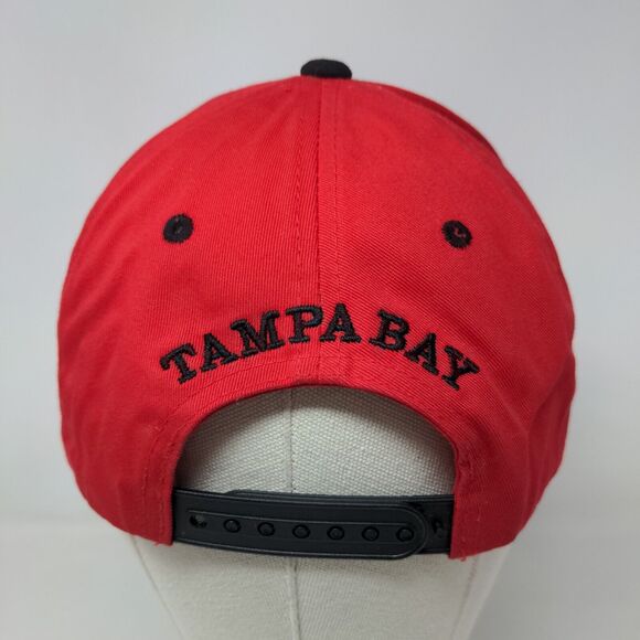 MG Fashions Men's Snapback Hat Red Black Embroidered Tampa Bay Logo - Picture 5 of 7